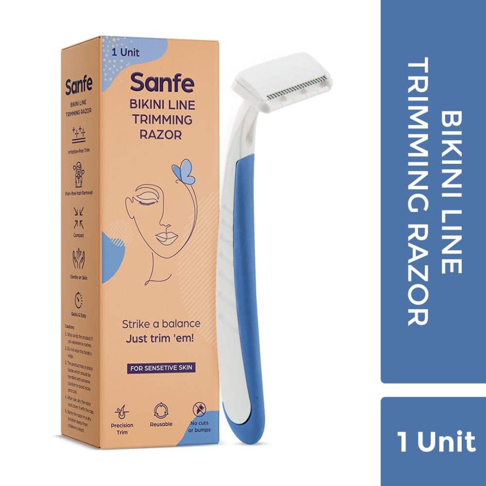 Sanfe Bikini Line Trimming Razor for Women Painless Hair Removal with Stainless Steel Blade