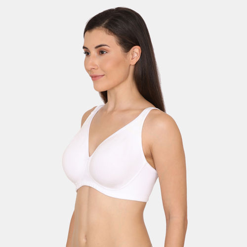 Buy Zivame Cotton Wirefree Non Padded Bra - Snow White (38DD) Online