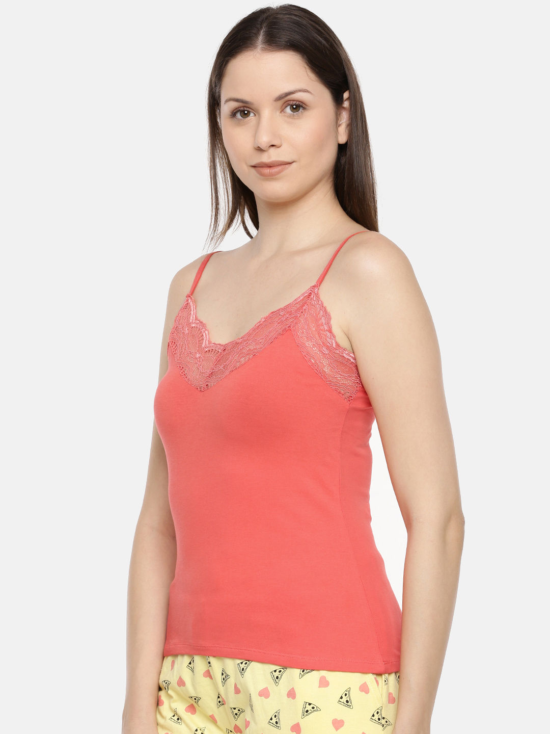 Slumber Jill Superior Lace Camisole in Colour Coral Buy Slumber Jill