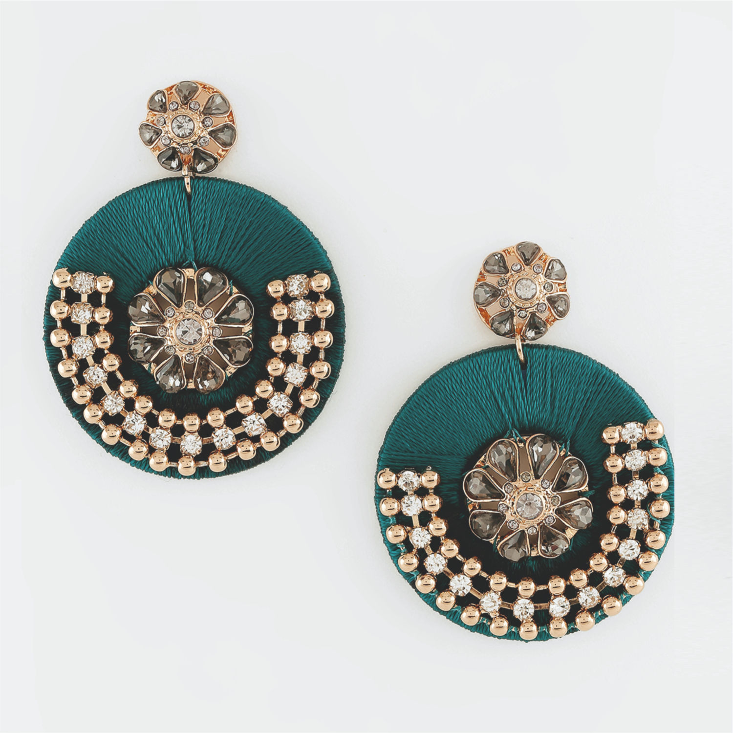 Accessorize London Turq & Gold Thread Wrap Earrings Buy Accessorize