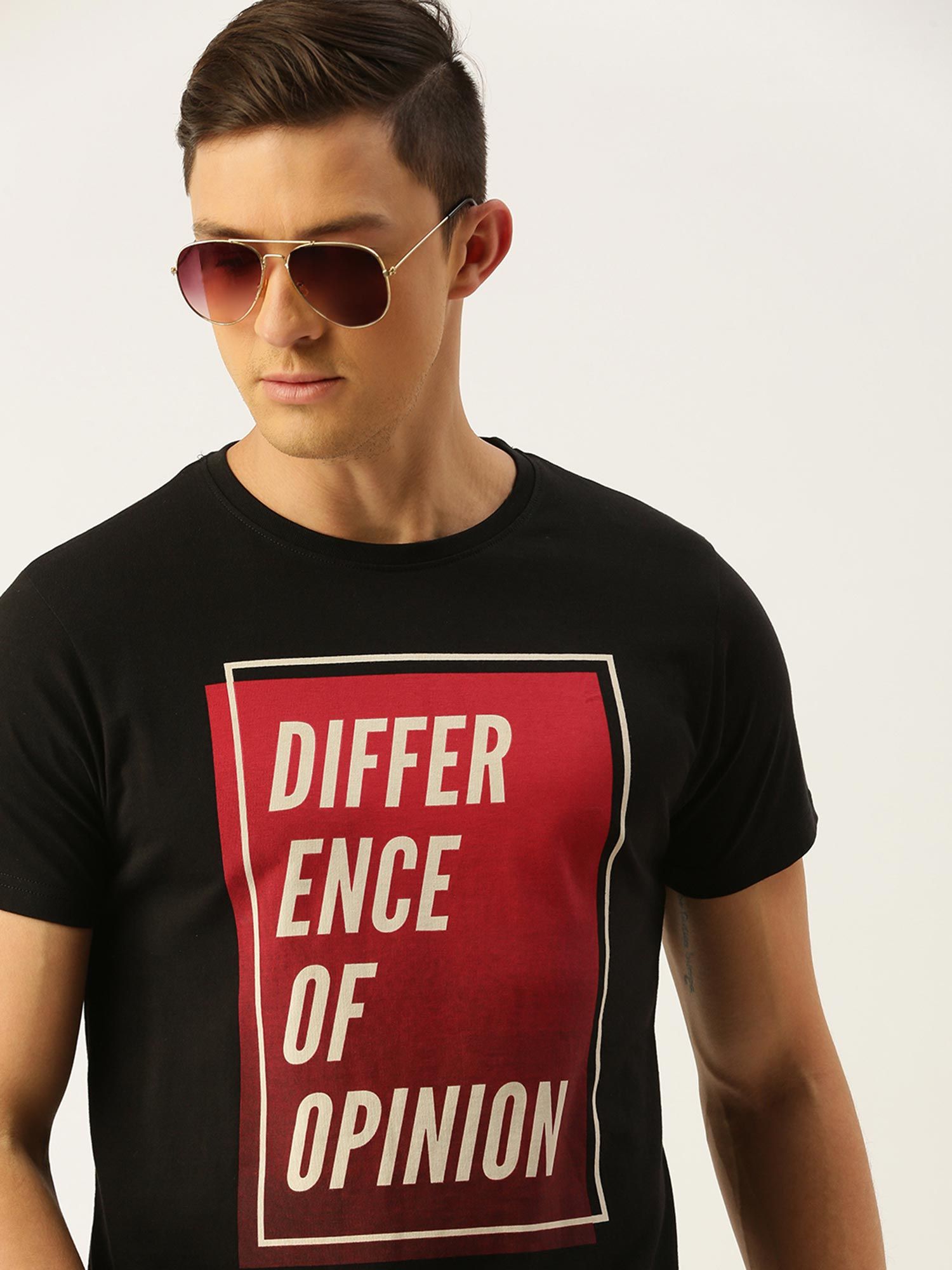 Difference of Opinion Printed T-Shirt (S)
