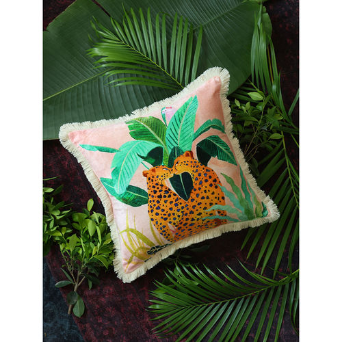 Buy Revive Home Digital Print With Leopard Design Cushion Viscose