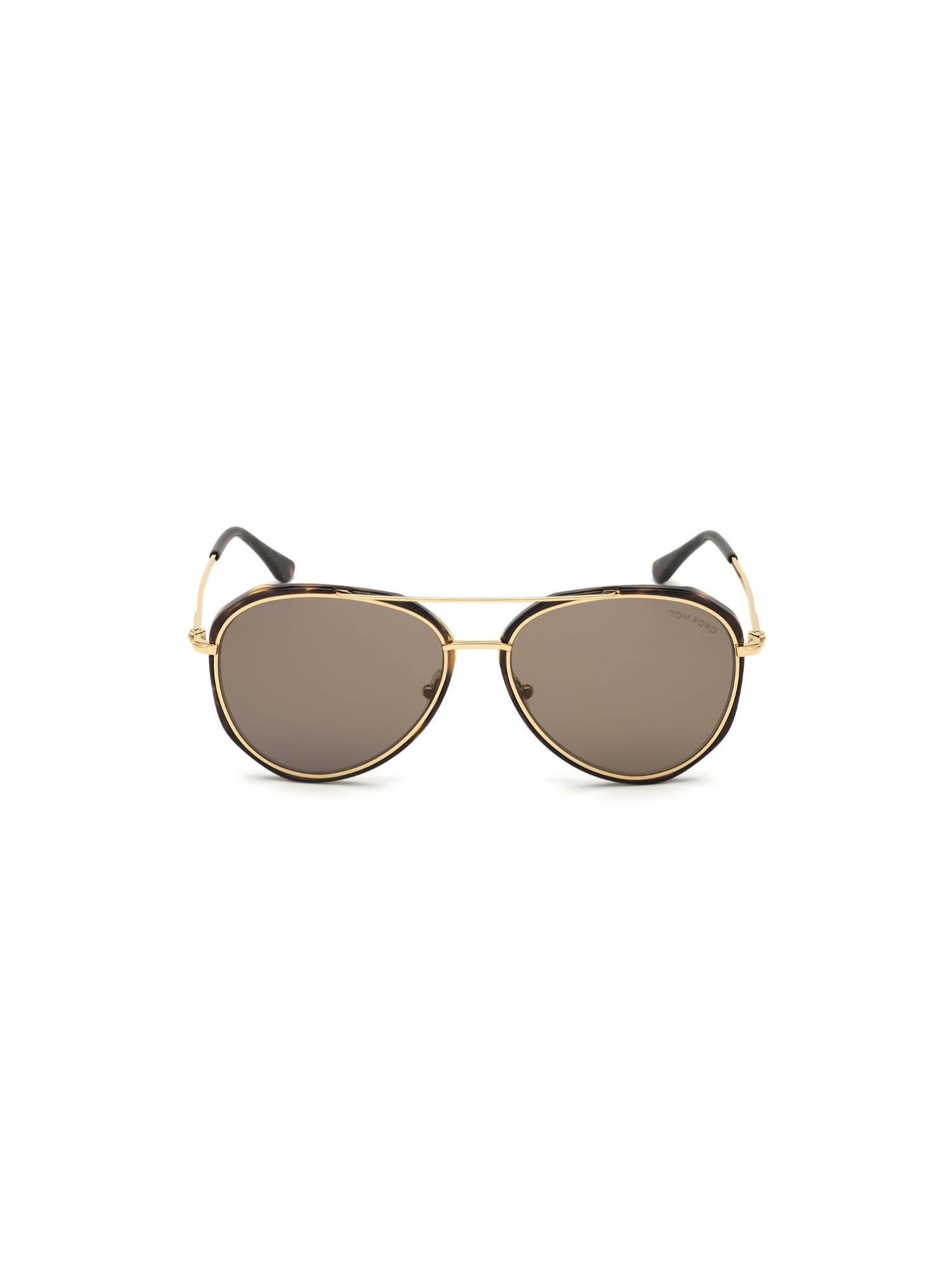 Tom Ford Brown Metal Full Rim Aviator Men Sunglasses (60)