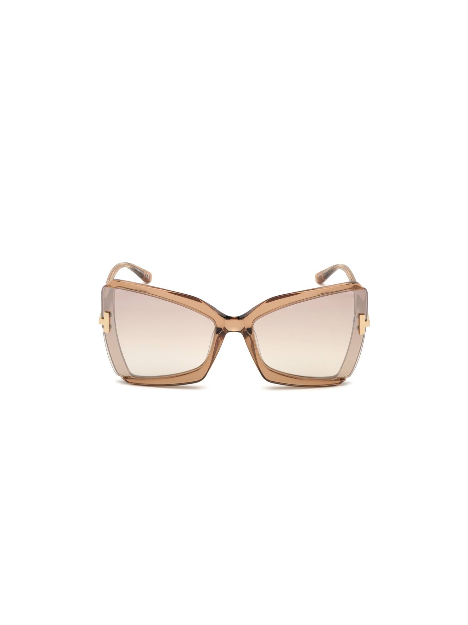 Tom Ford Yellow Acetate Full Rim Butterfly Women Sunglasses (63)