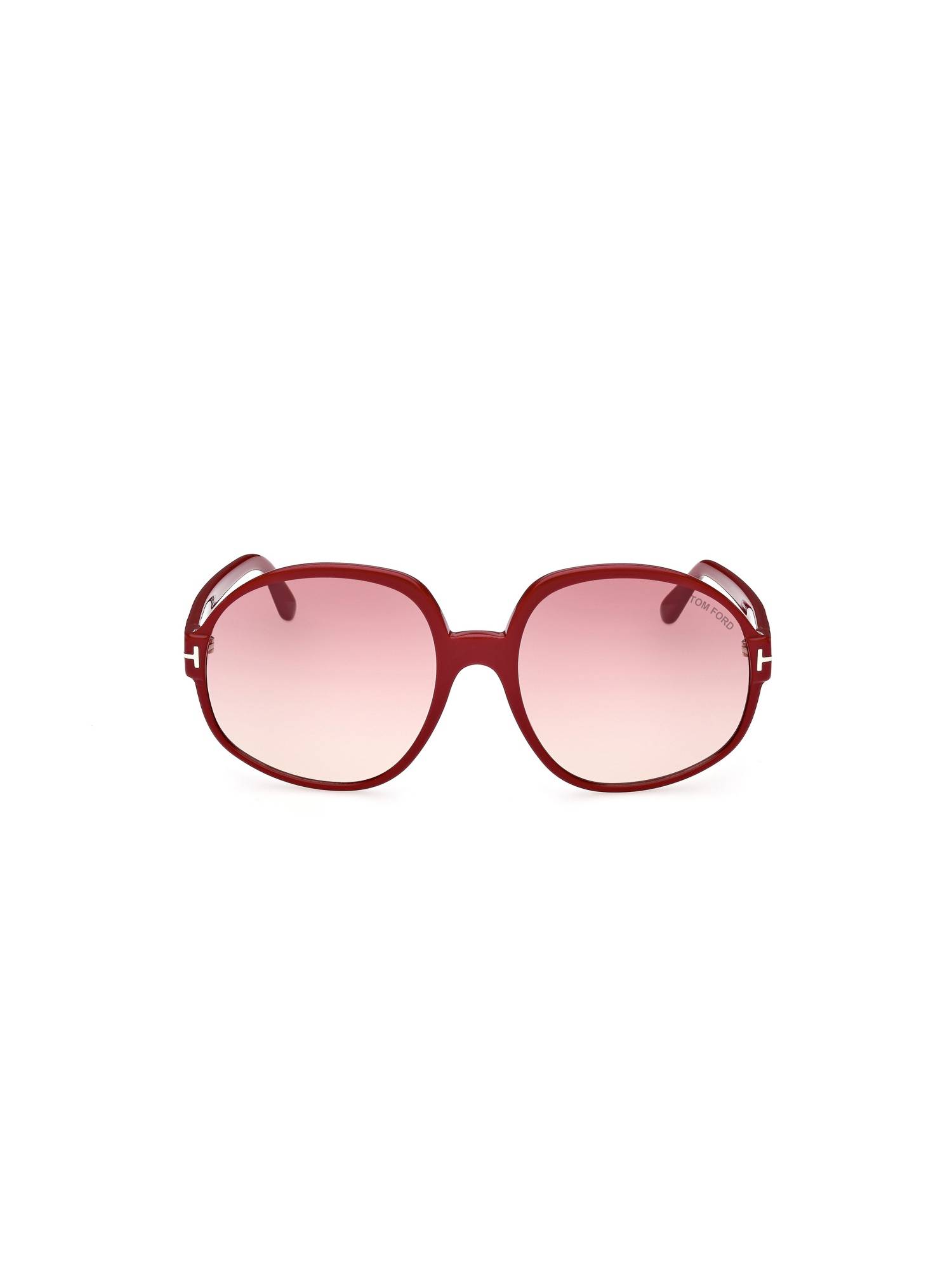 Tom Ford Red Acetate Full Rim Round Women Sunglasses (61)