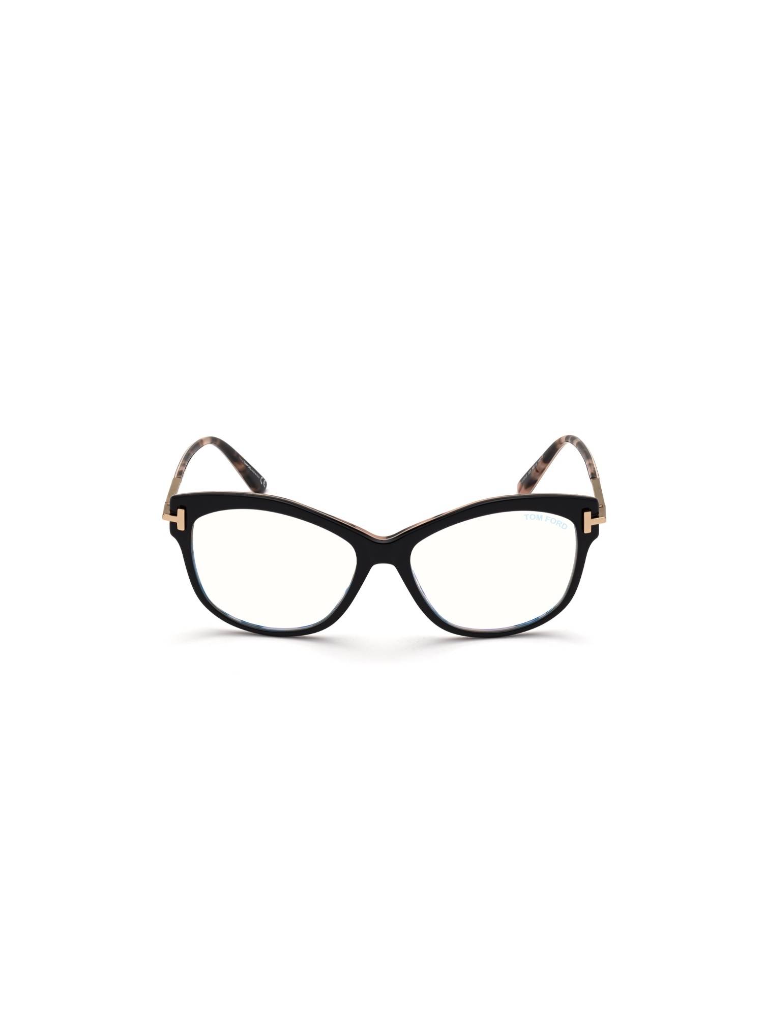 Tom Ford Black Acetate Full Rim Cat Eye Women Frame (56)