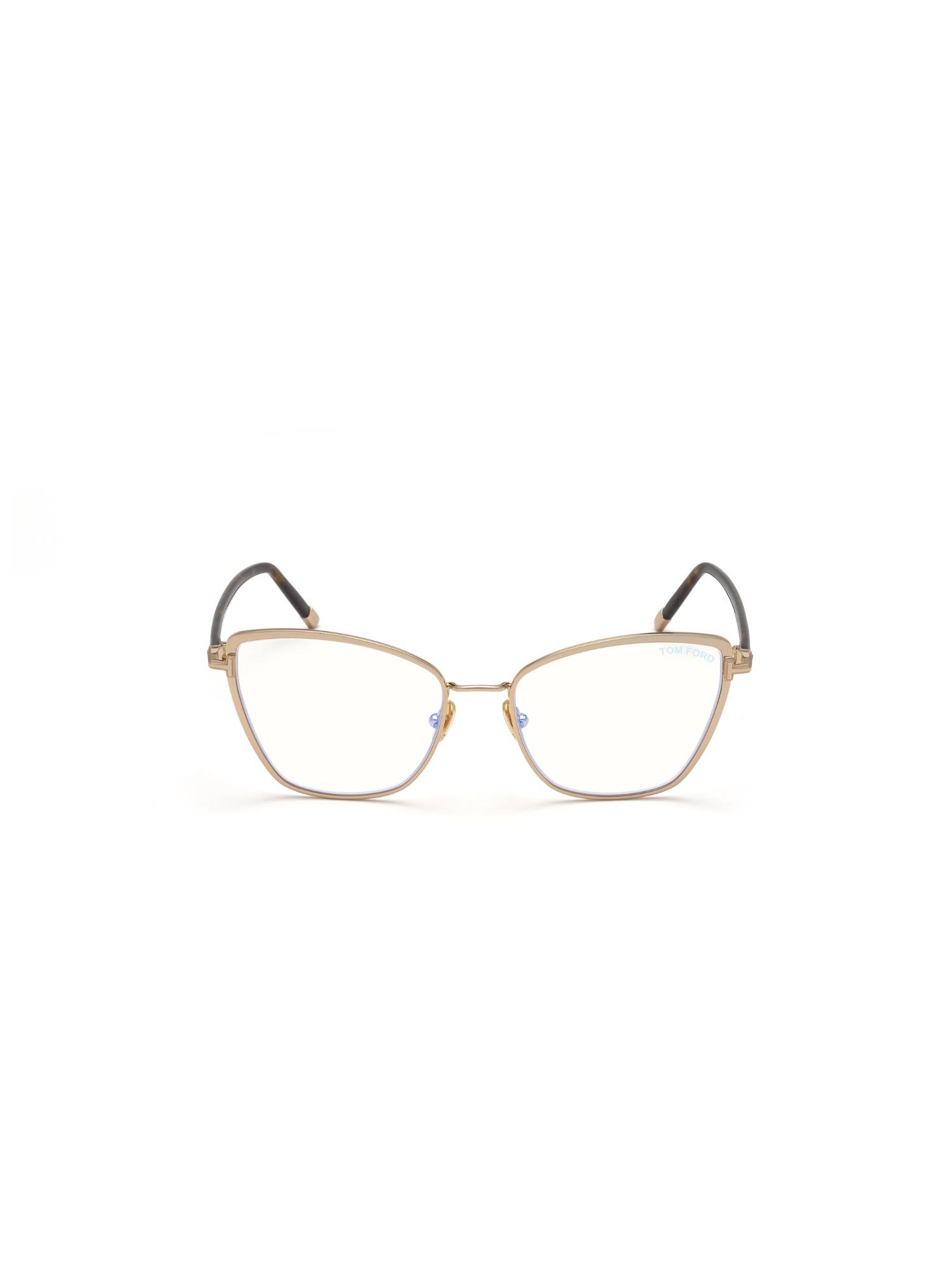 Tom Ford Gold Metal Full Rim Cat Eye Women Frame (54)