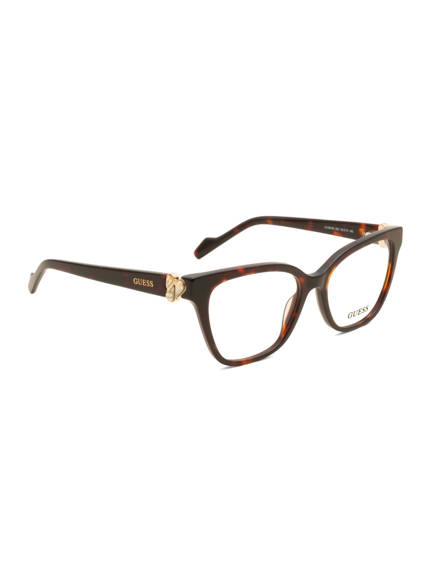 Guess Women Acetate Full Rim Cat Eye Brown Frame (52)