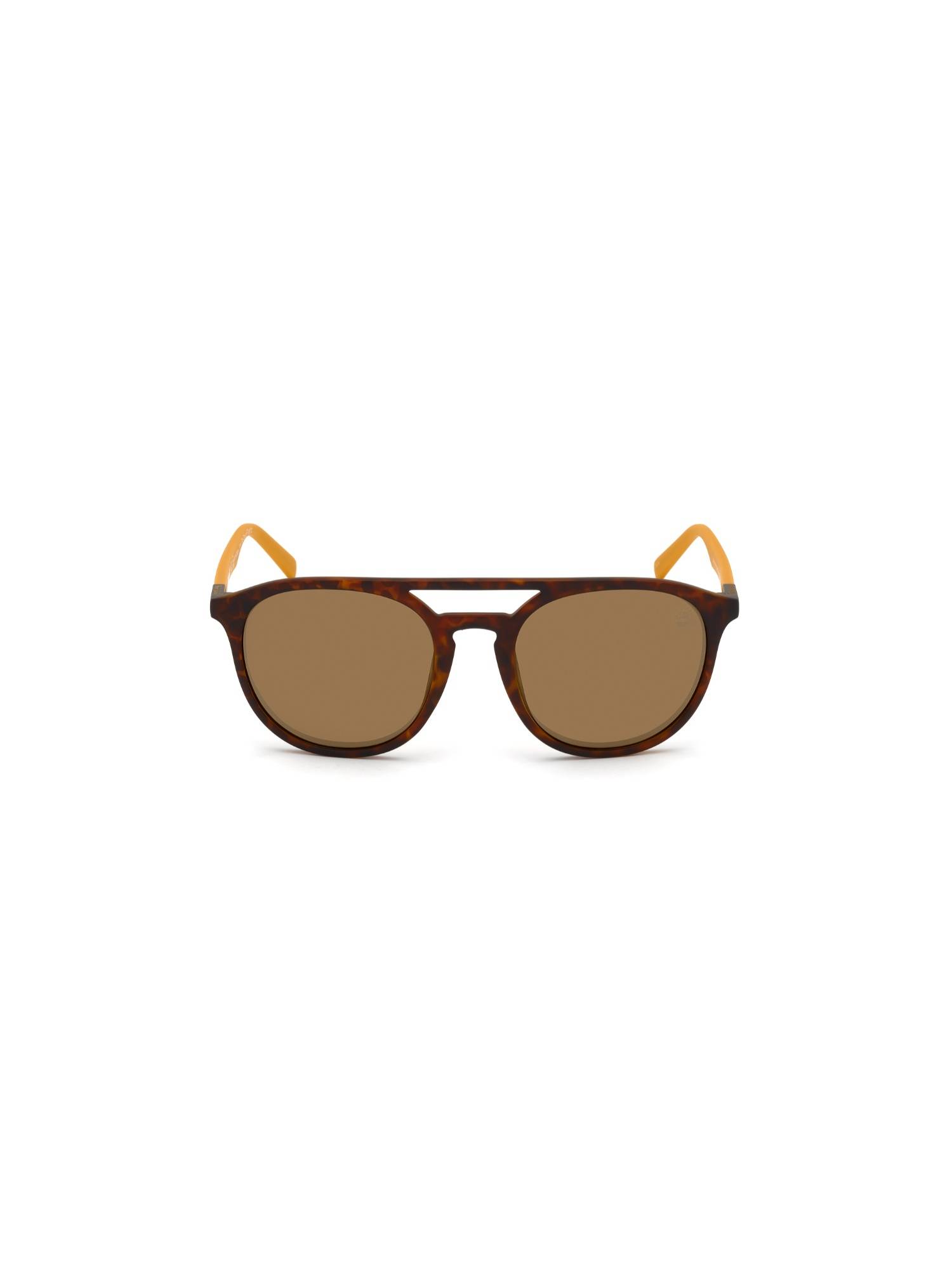Timberland Brown Acetate Full Rim Round Men Sunglasses (56)