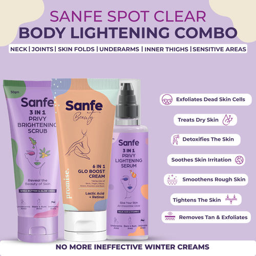 Buy Sanfe Spotlite Bright & Glo Kit For Dark, Pigmented & Dry Neck