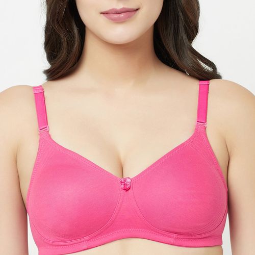 Buy Groversons Paris Beauty Women Non-padded Non-wired Double Layered Bra- pink Online