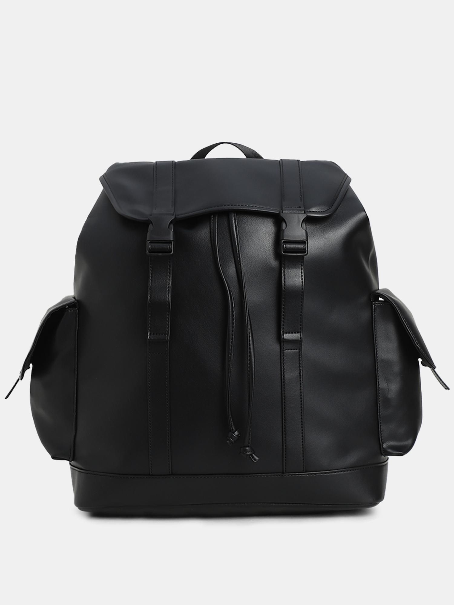 Buy Jack & Jones Solid Black Backpack Online