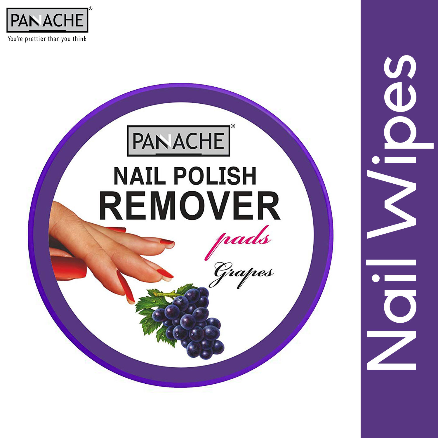 Panache Nail Polish Remover Pads - Grapes