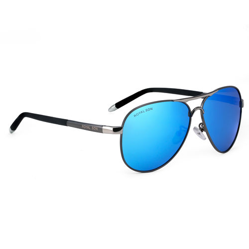 Buy Royal Son Blue Mirrored Polarized Aviator Sunglasses Online