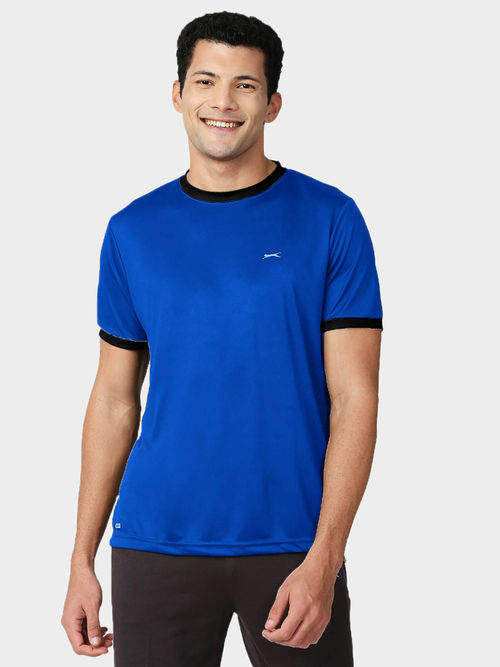 Black Panther Mens Royal Blue Half Sleeves T-Shirt