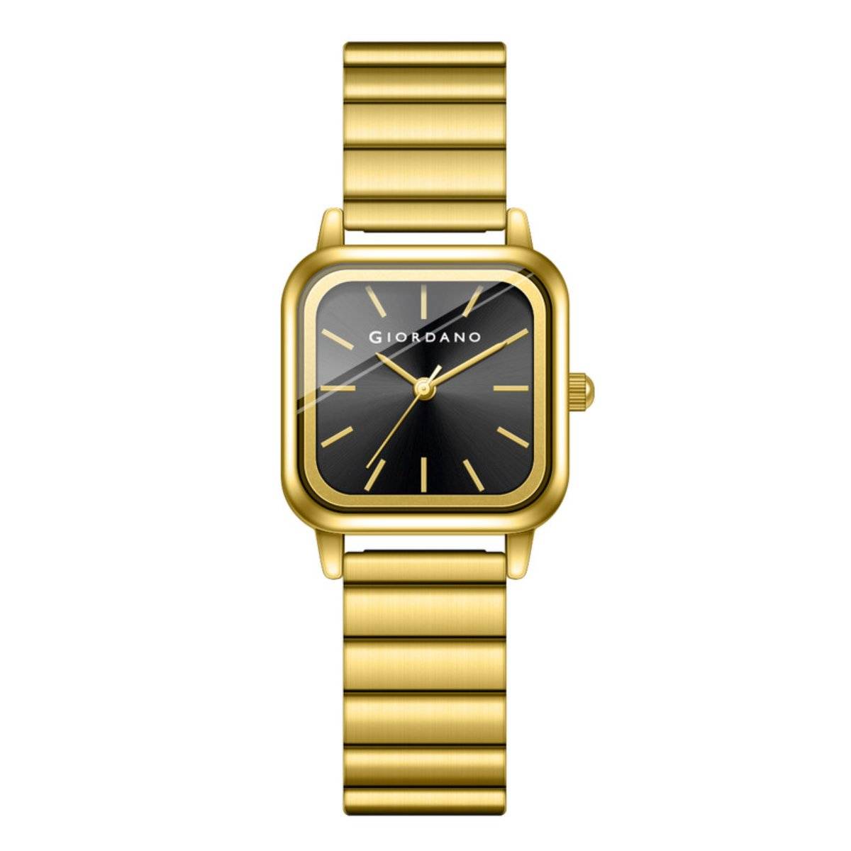 Giordano Women Stainless Steel Black Dial Analog Watch - GZ-60098 (M)