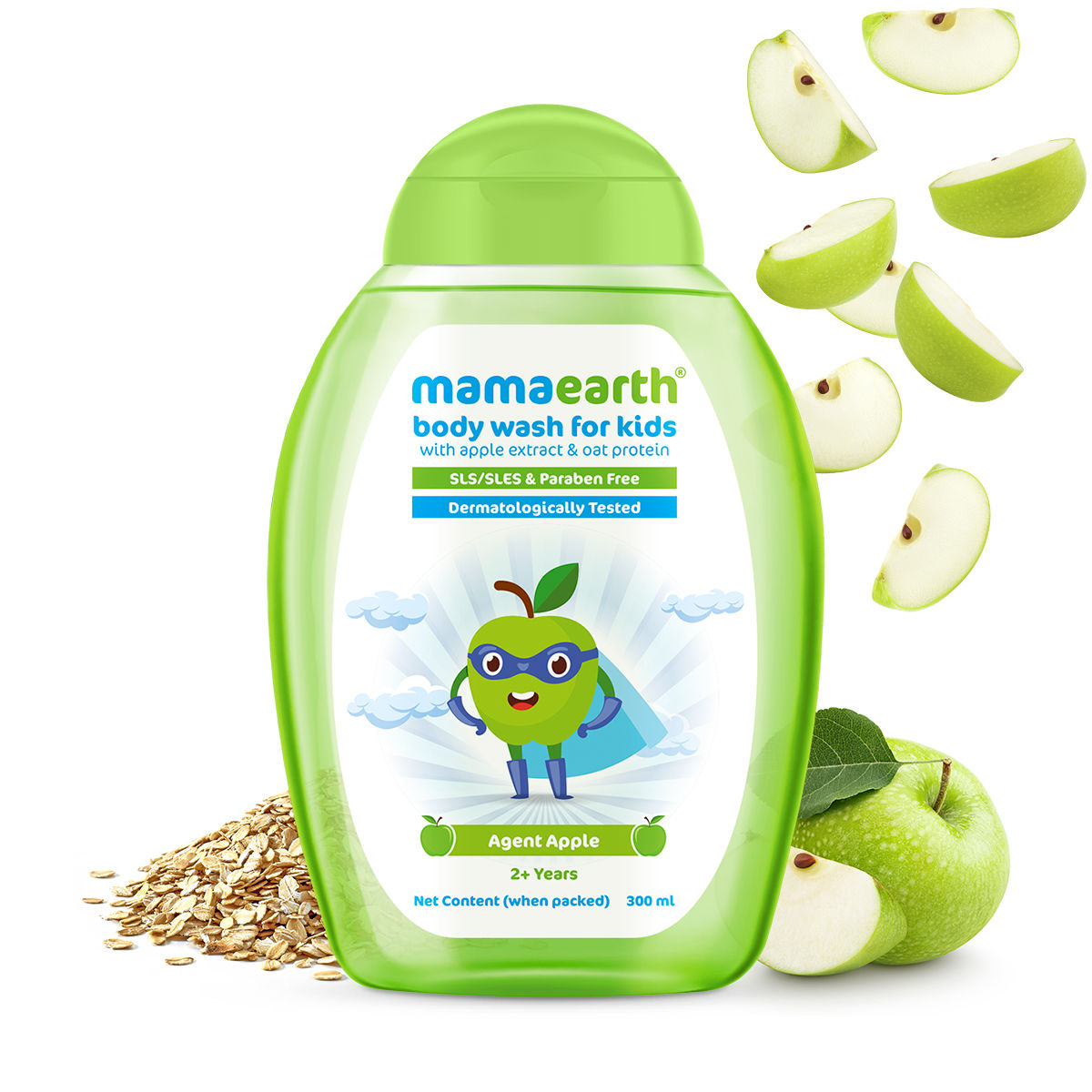 Mamaearth Agent Apple Body Wash for Kids with Apple & Oat Protein