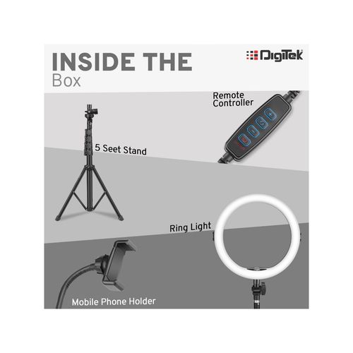 digitek 12 professional led ring light with tripod stand
