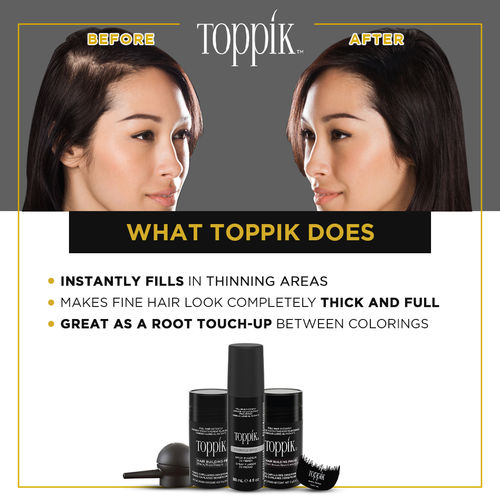 Toppik Hair Building Fibers Black: Buy Toppik Hair Building Fibers Black  Online at Best Price in India | NykaaMan