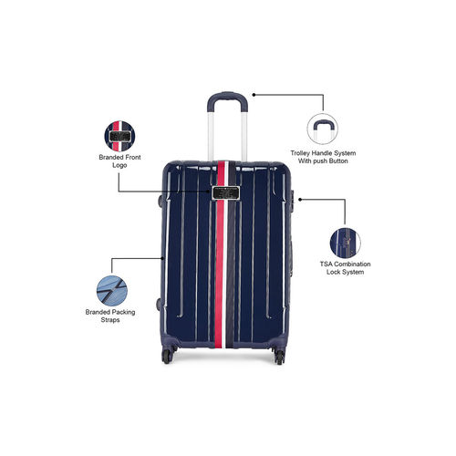 Buy Tommy Hilfiger Lockwood Pro Hard Luggage wheel Navy Blue