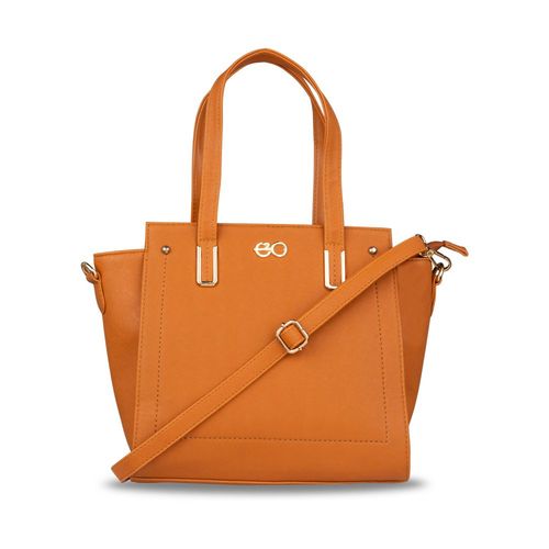 Buy E2O Bags Classy Tan Solid Tote For Women Online