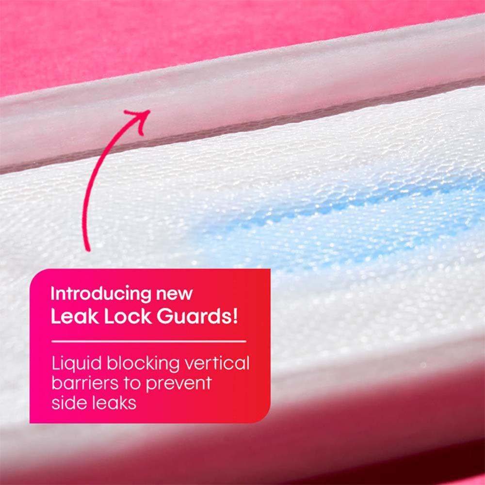 Kotex Super Overnight Sanitary Pads For Women Xl+ Night Pads With