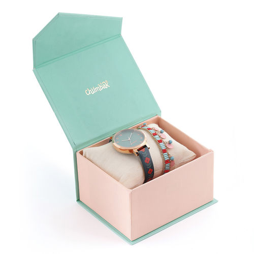 Buy Chumbak Festive Beats Printed Strap Watch And Bracelet Set Online