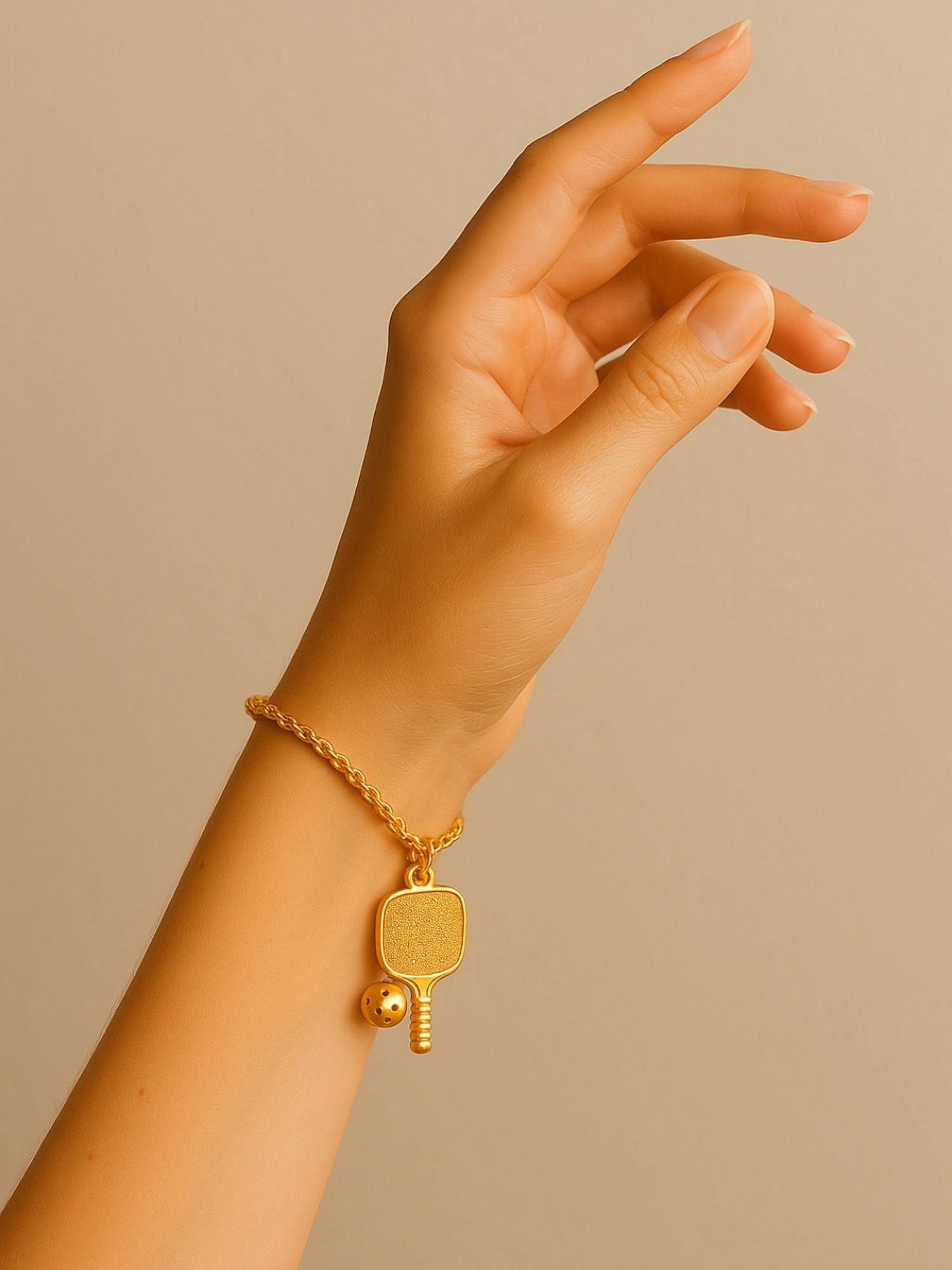House of Pehr Women Gold Plated Pickleball Bracelet