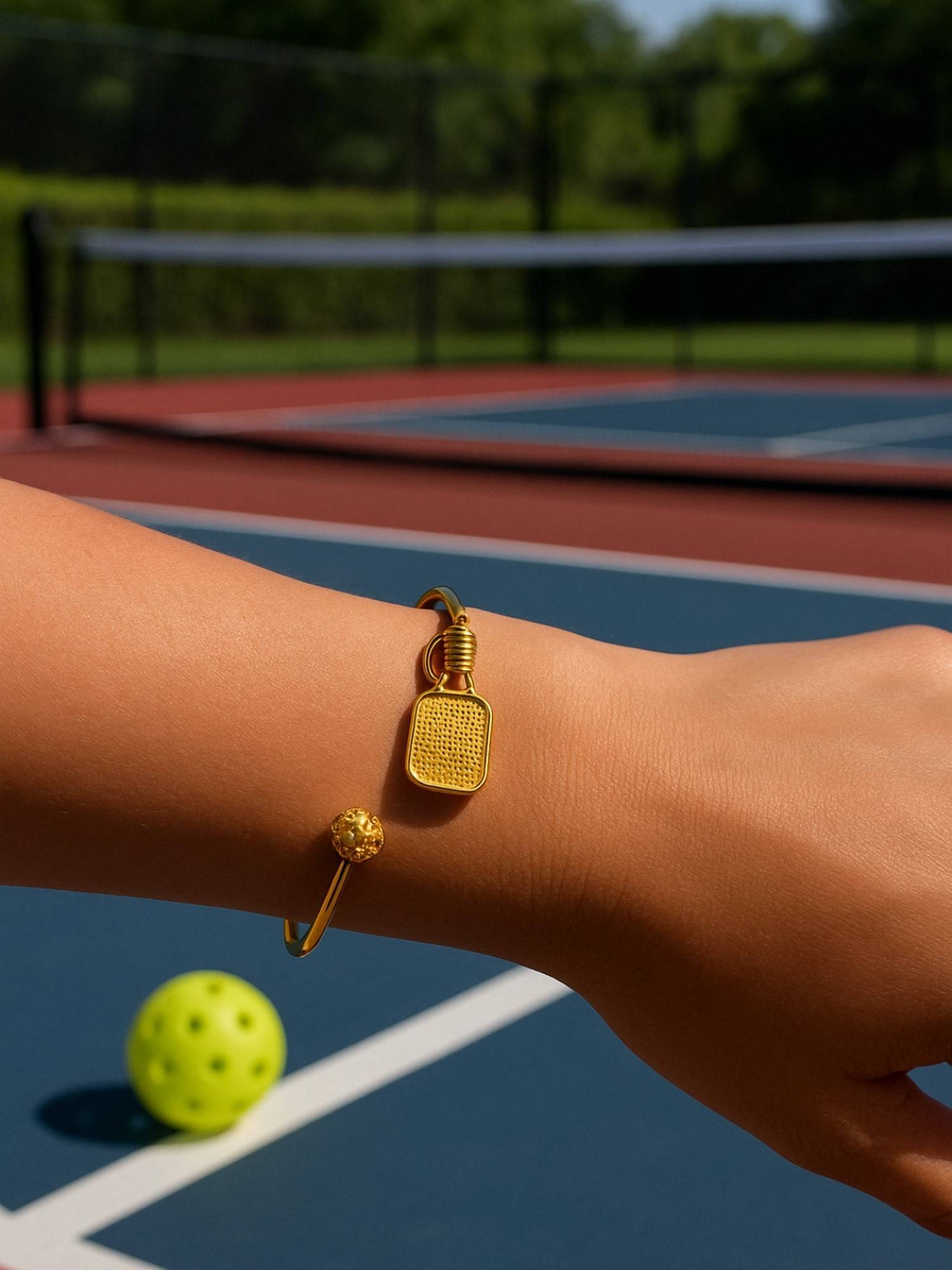 House of Pehr Women Gold Plated Pickleball Bracelet