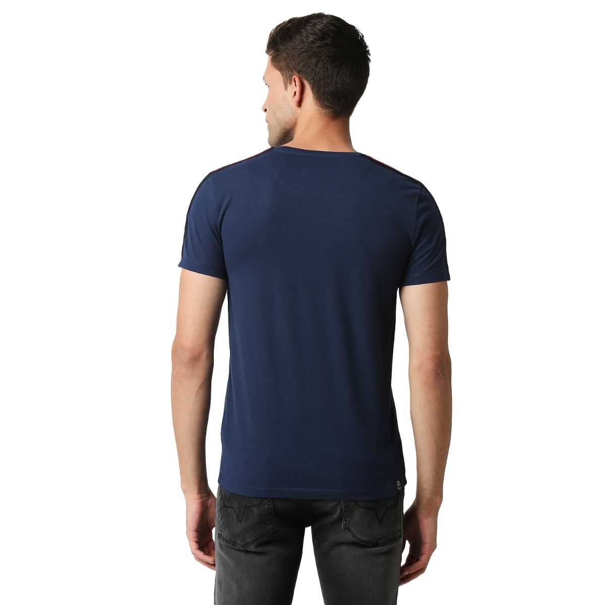 Being Human Men Navy Blue Solid T-Shirt: Buy Being Human Men Navy Blue ...