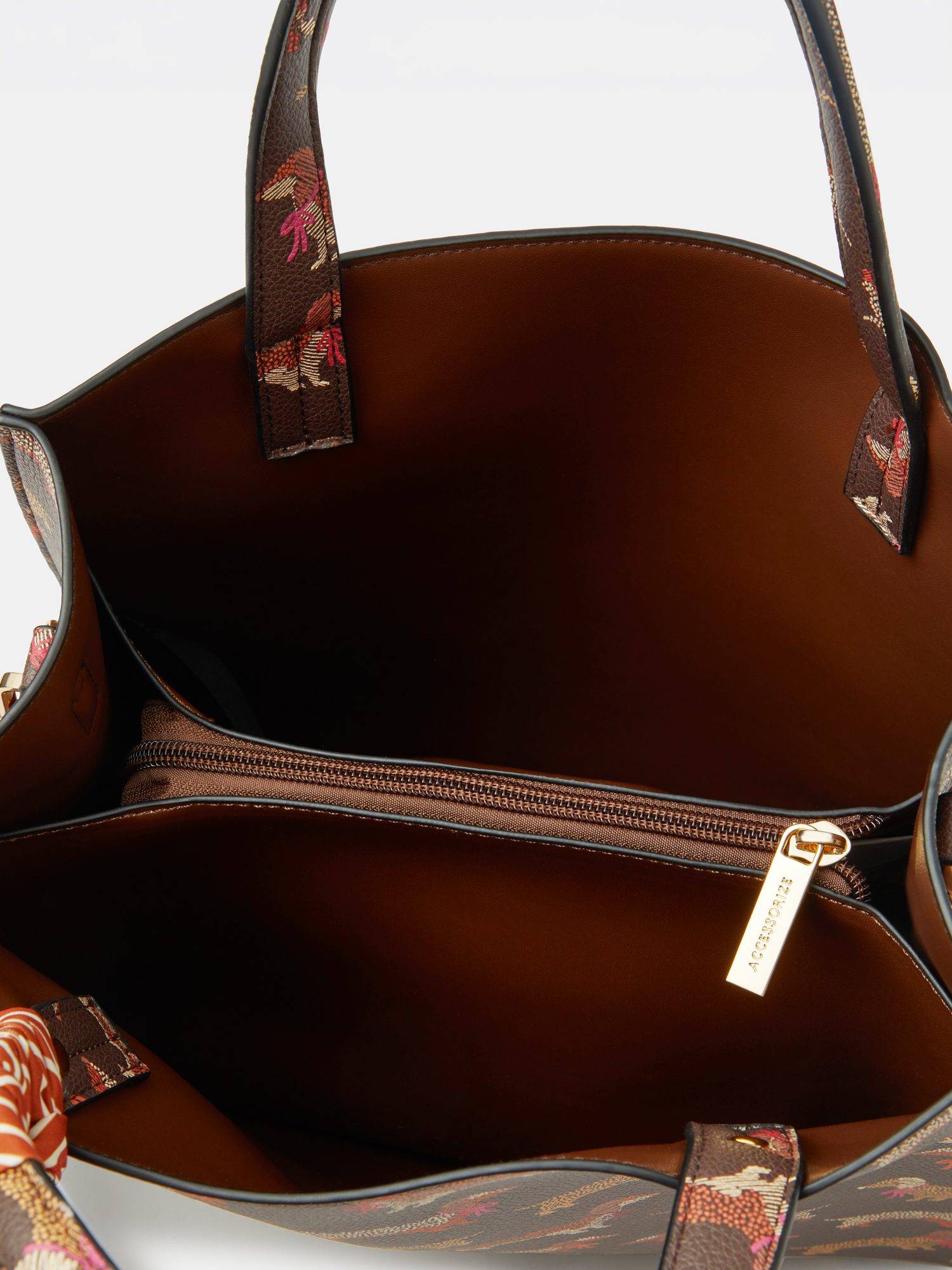 Buy Accessorize London Women Brown Printed Sausage Dog Handbag