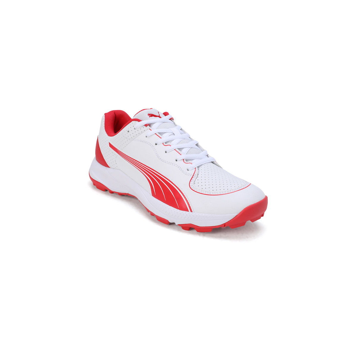 Puma white 2025 cricket shoes