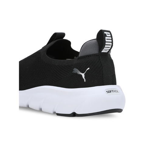 Buy Puma Softride Flex Slip-on Knit Unisex Black Running Shoes Online