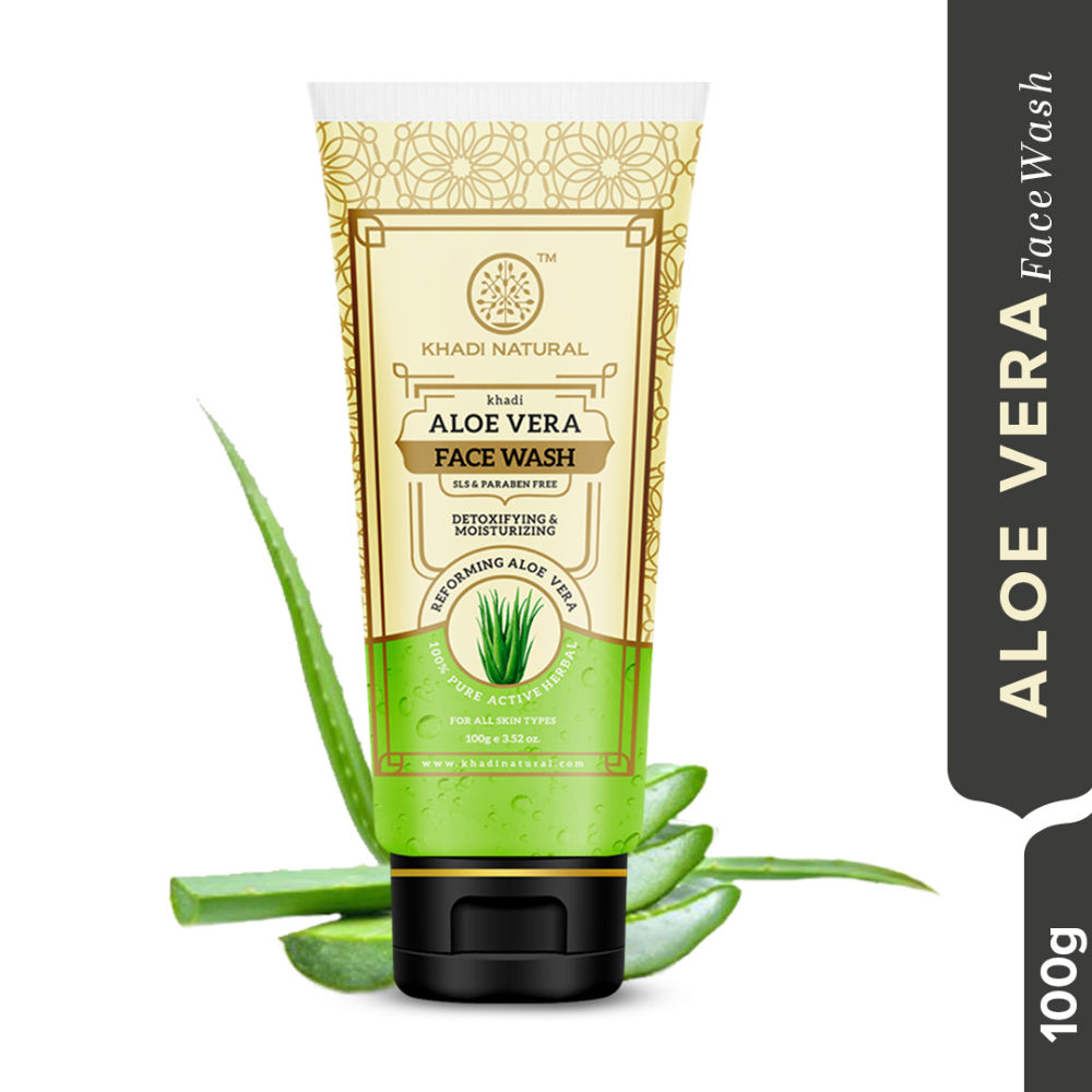 Khadi Natural Aloe Vera Face Wash SLS & Paraben Free