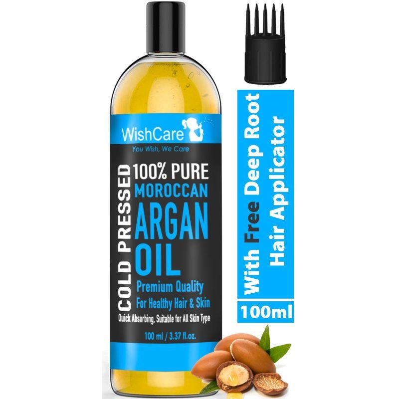 Wishcare 100% Pure Cold Pressed & Natural Moroccan Argan Oil