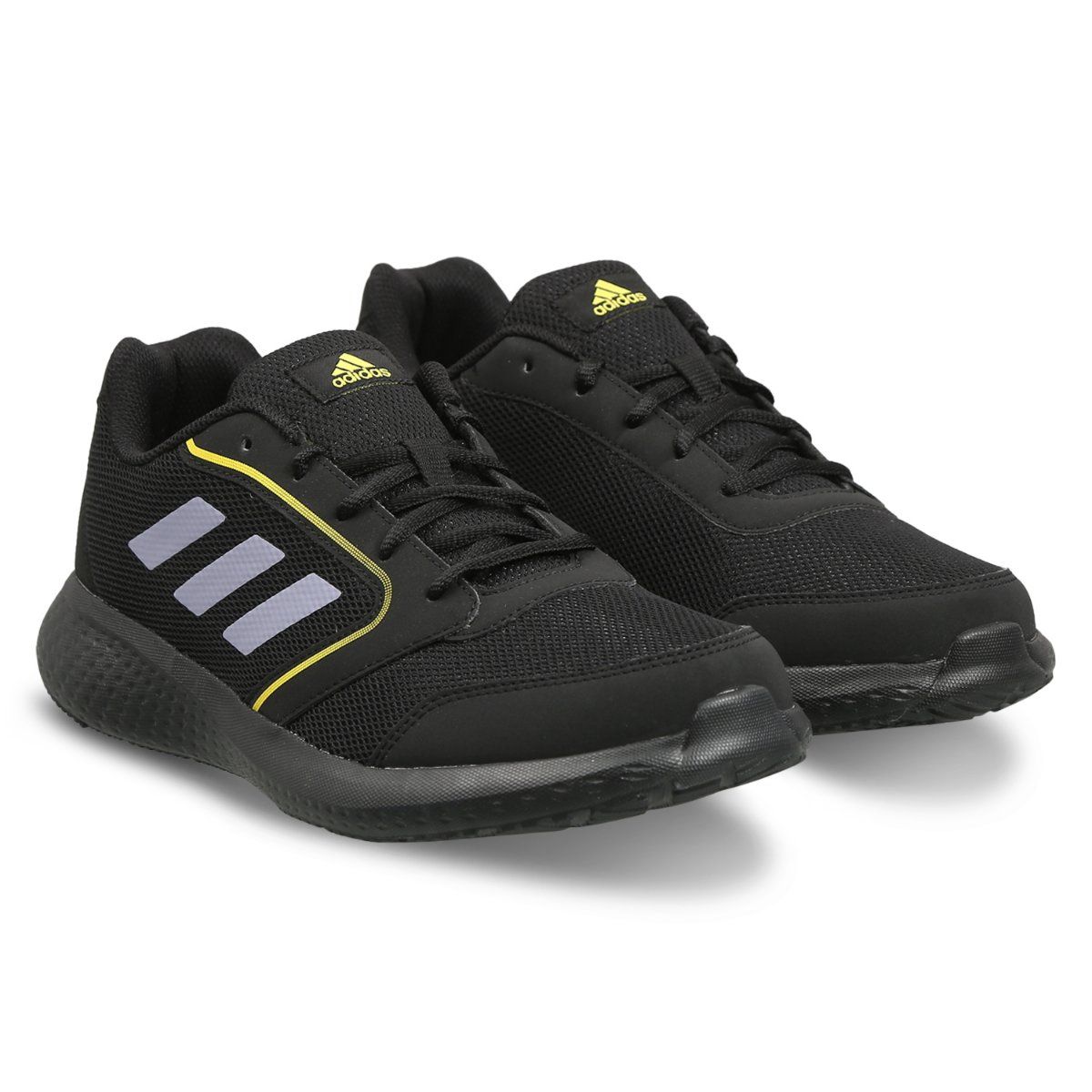 Adidas yking m sales black running shoes