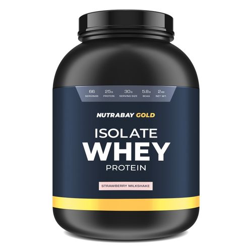 Buy Nutrabay Gold 100% Whey Protein Isolate Strawberry Milkshake