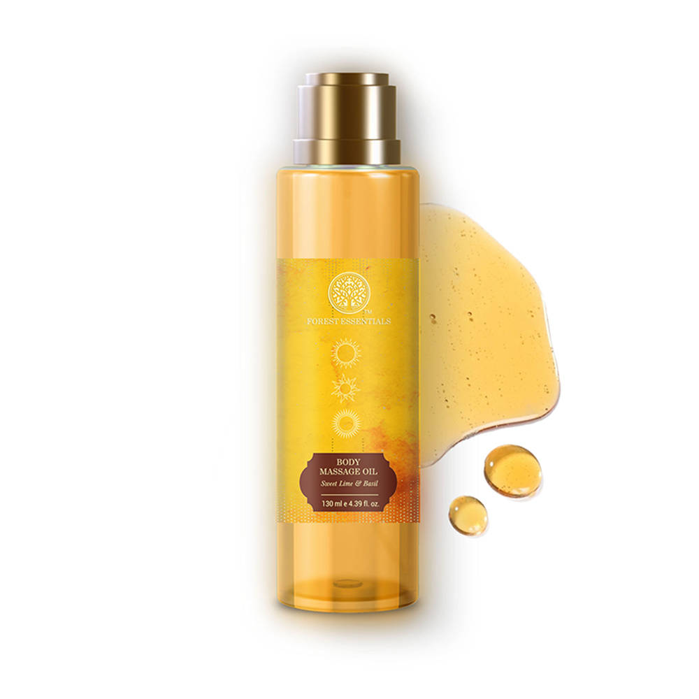 Forest Essentials Sweet Lime & Basil Ayurvedic Body Massage Oil