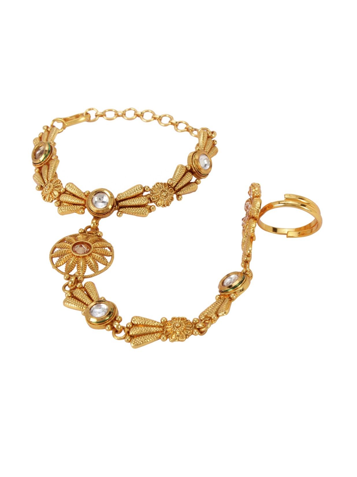 Priyaasi GoldPlated Brass Handcrafted Bangle Style Bracelet Buy