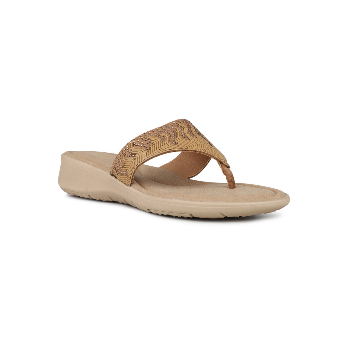 Offen オッフェン square-OPPEN / BEIGE & BLACK Buy Inc.5 Women Beige Casual Embellished Open Toe Flat Sandals Online