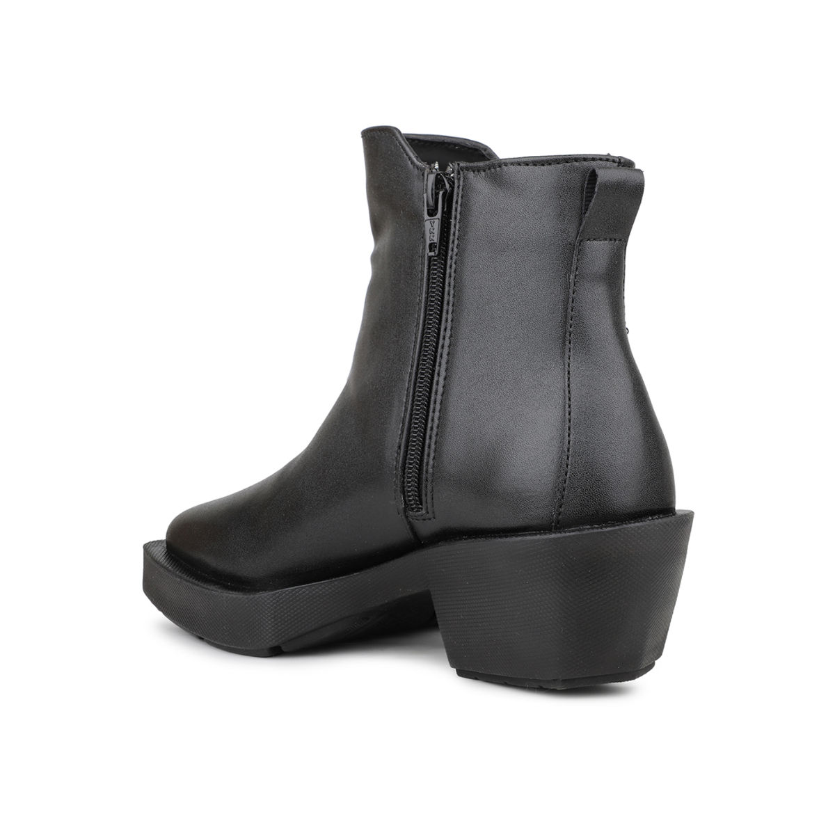 Buy Inc.5 Women Black Solid Square Toe Ankle Casual Boots Online