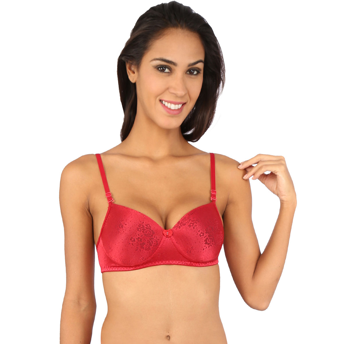 Buy Bralux Women's Trishna Lace Padded B Cup Bra Nude Online