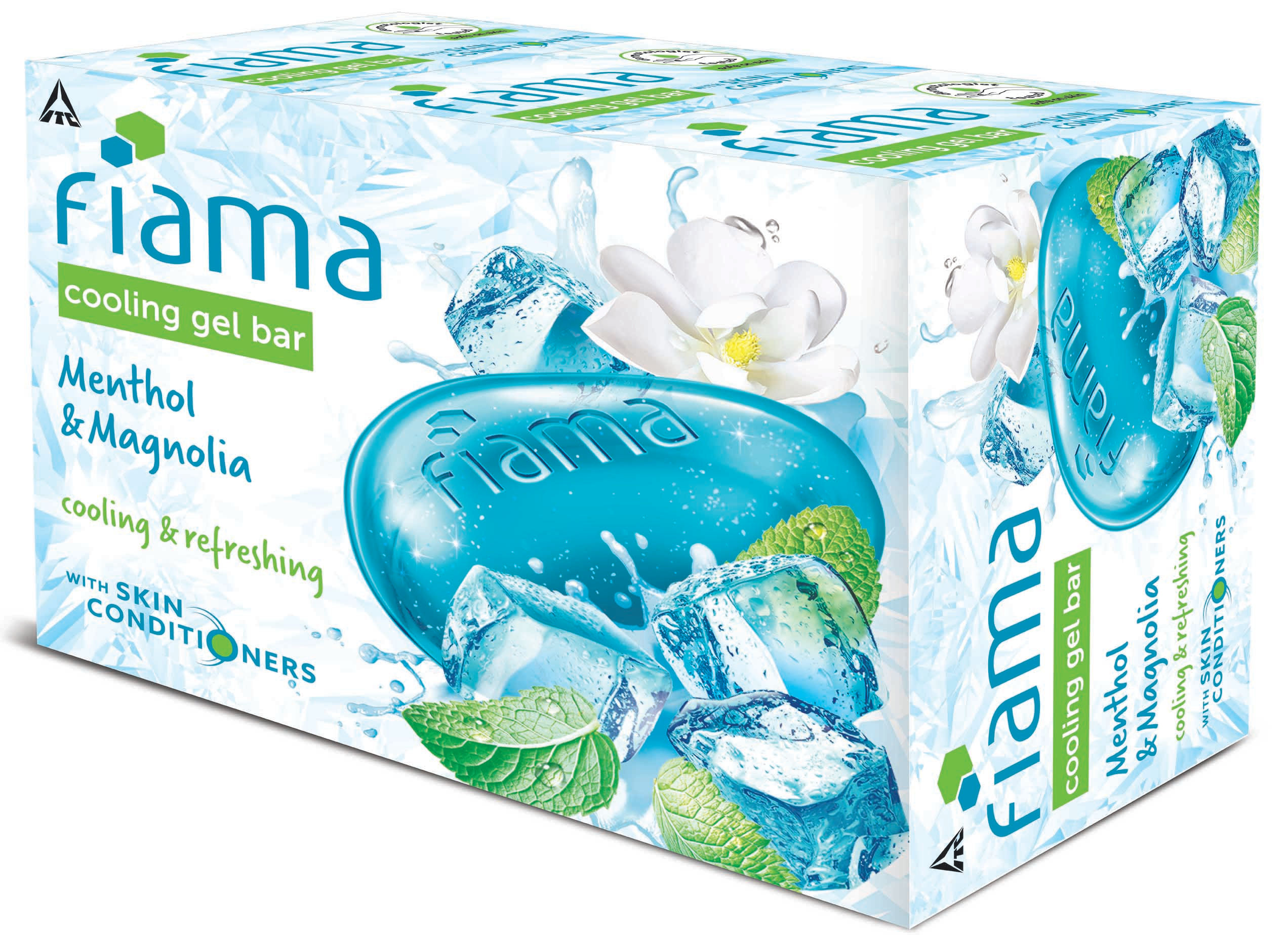 Fiama Cooling Gel Bathing Bar Menthol & Magnolia - Pack of 3