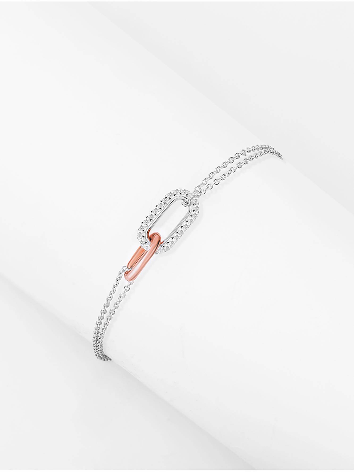 Nistra 925 Sterling Silver Destiny Intertwined Bracelet (Adjustable)