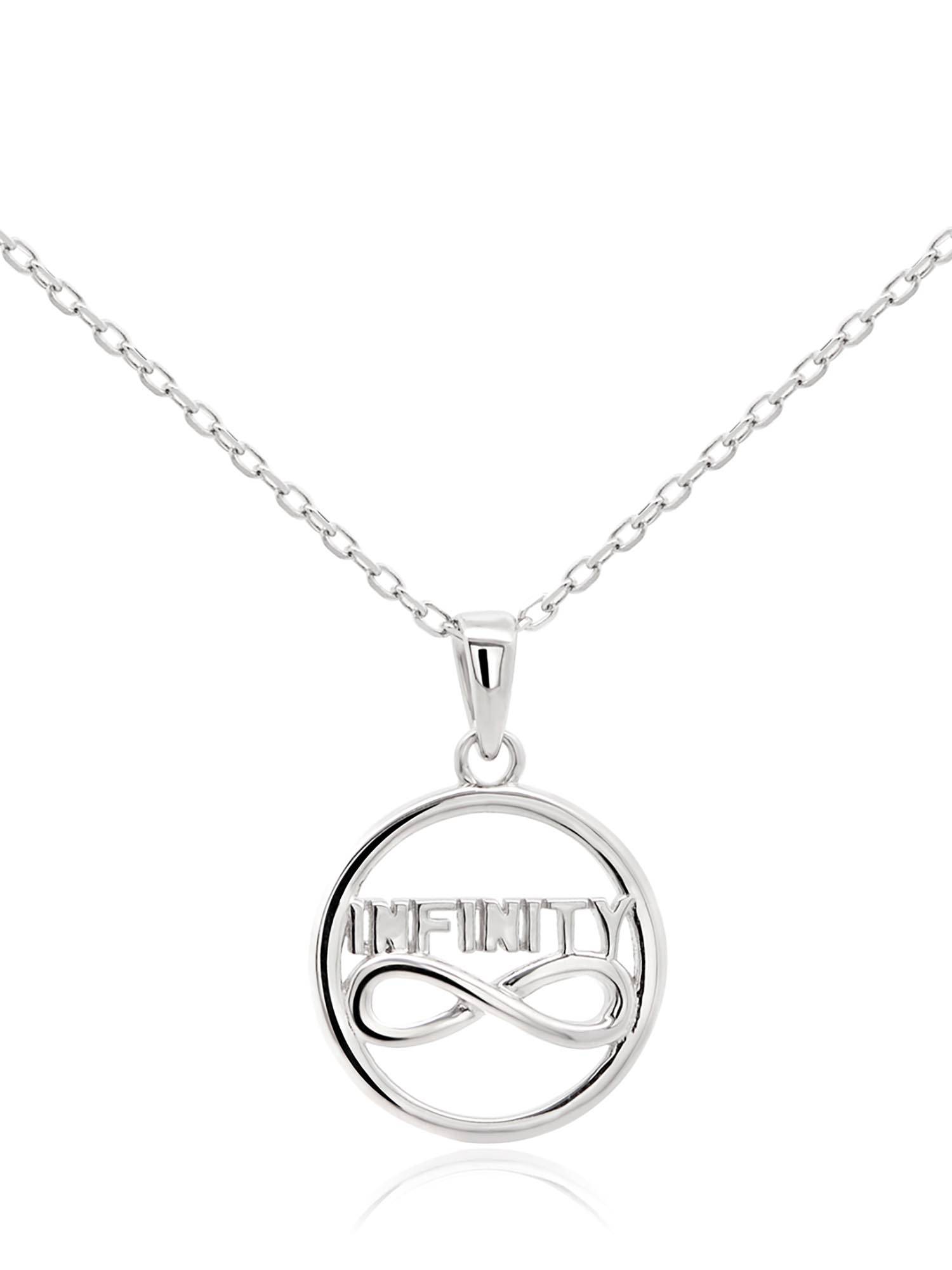 Nistra 925 Sterling Silver Infinity Whispers Necklace For Women
