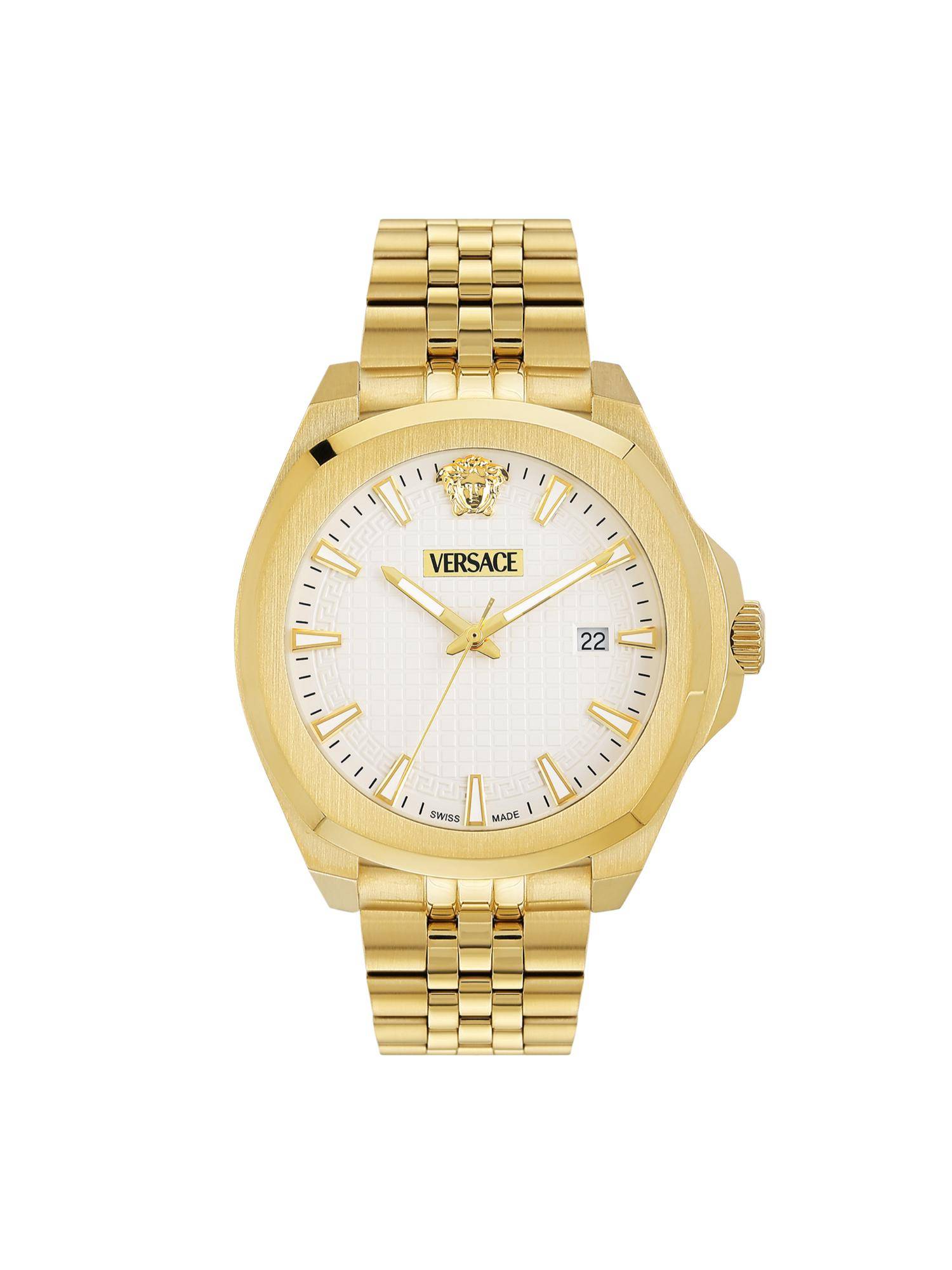Versace Luxury 3 Hands Silver Dial Men Analog Watch- VEKKA0625 (L)