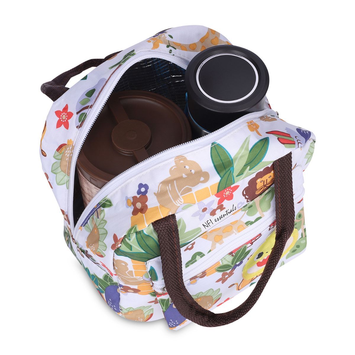 NFI Essentials Printed Lunch Bag Thermal portable Tiffin Bag for Food