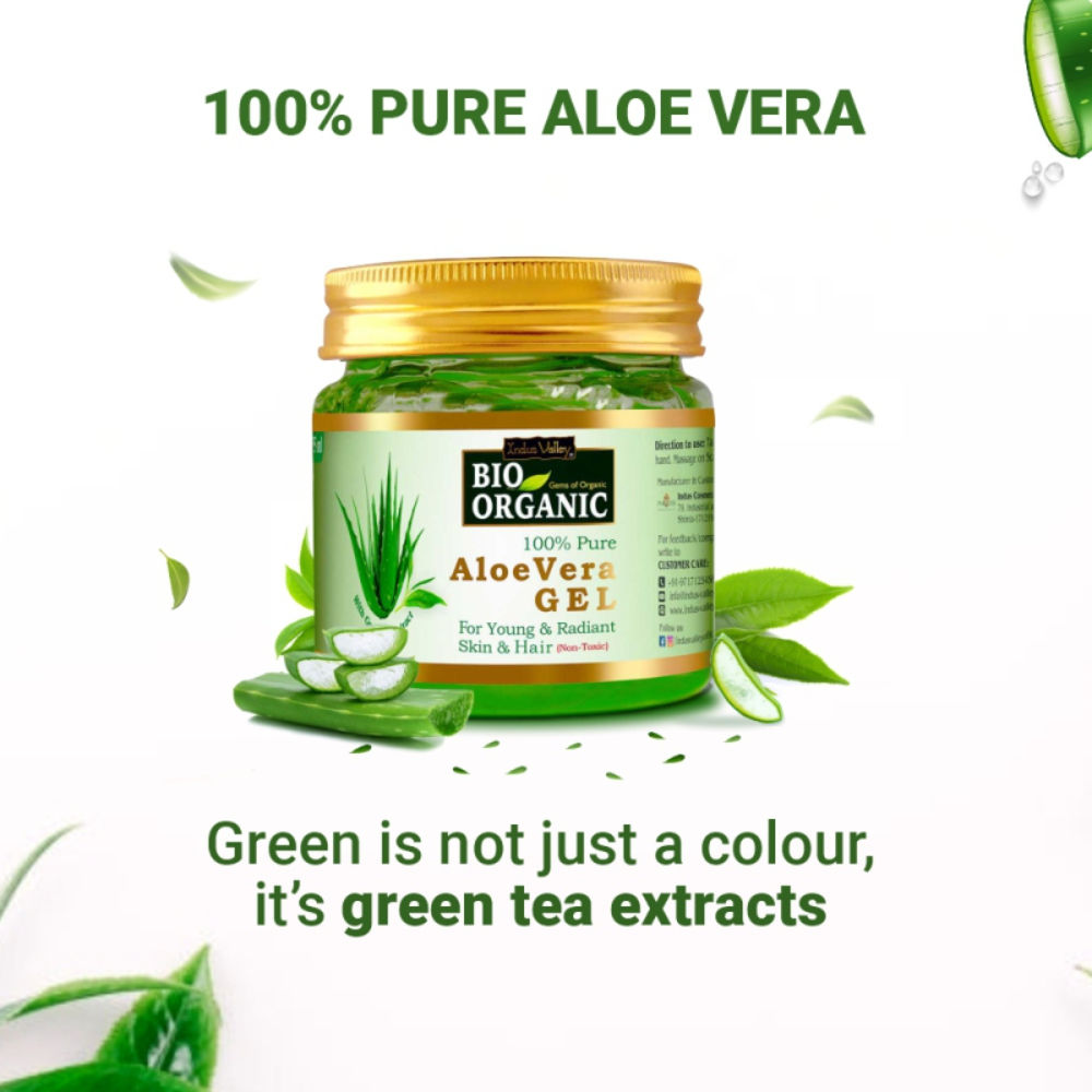 Indus Valley Bio Organic Aloe Vera Gel For Skin And Hair Care Moisturises The Skin And Scalp Buy 6795