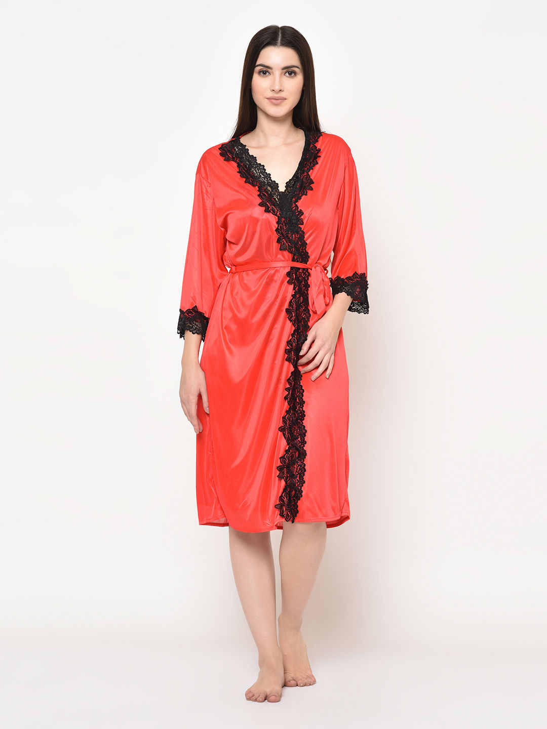 2 Piece Women Satin Nightgowns And Robe Set Sexy Silk Slip Dress Ch   Fruugo IN