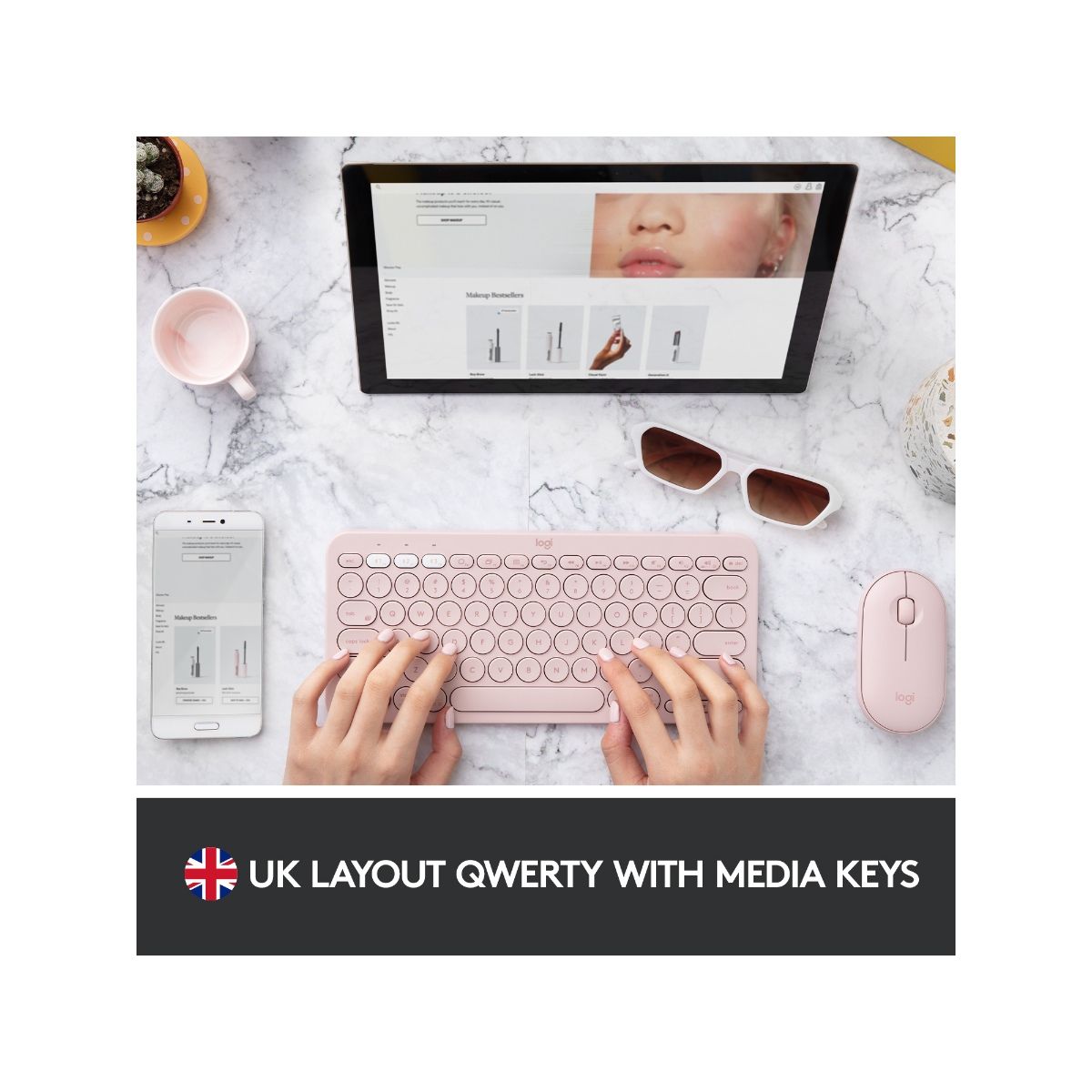 Logitech (K380) MultiDevice Bluetooth Keyboard for PC, Laptop, Windows